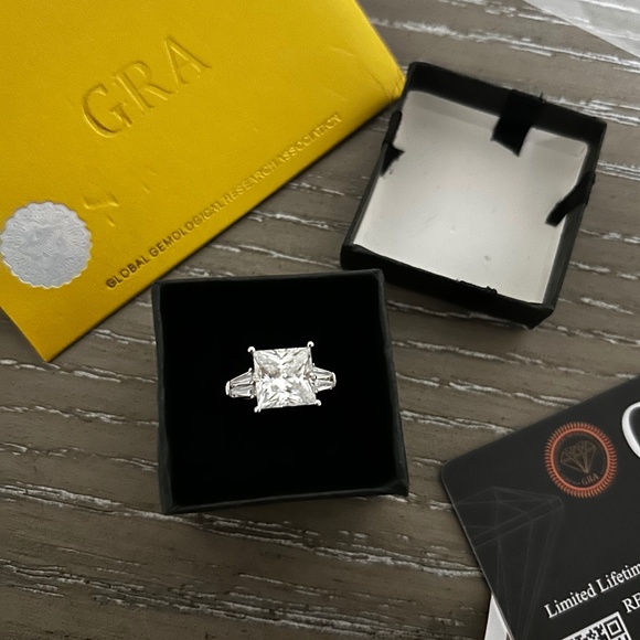 Moissanite Jewelry - GRA Moissanite 4 cart Engagement Ring Special occasions, Class D